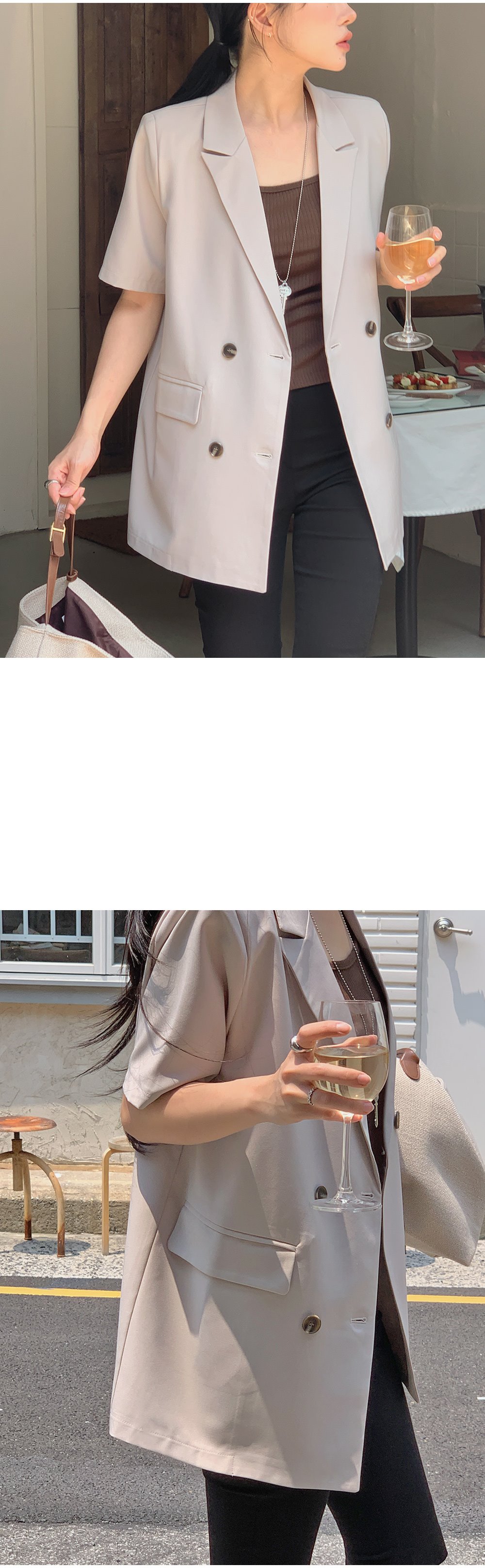 제스티 테일러드더블자켓