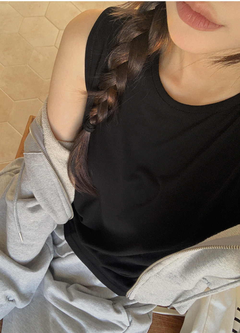 찰랑U넥 레이온스판 나시티