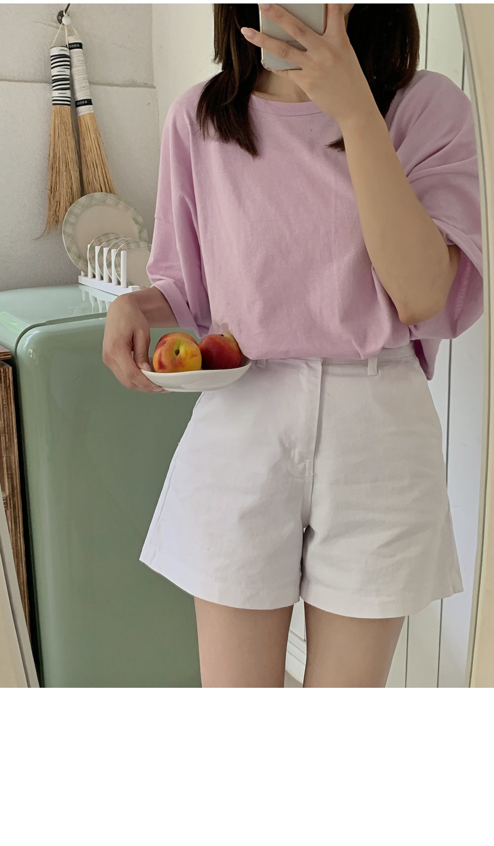 여리여리핏2 오버핏 롱반팔티셔츠