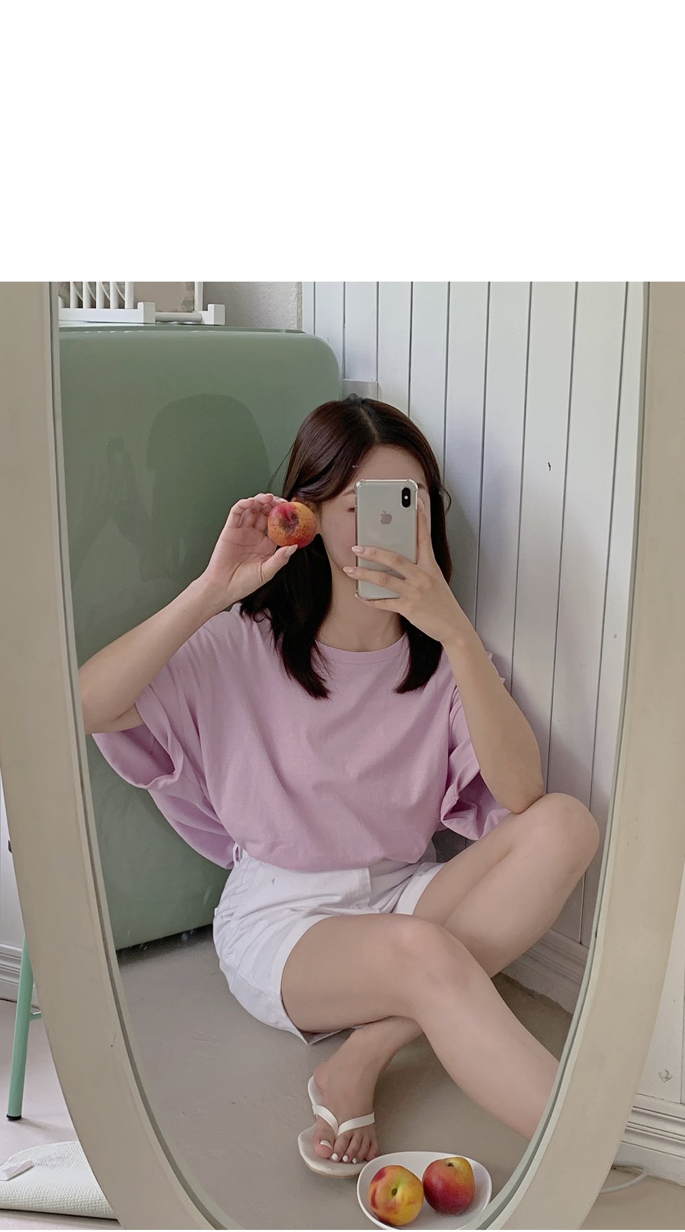 여리여리핏2 오버핏 롱반팔티셔츠