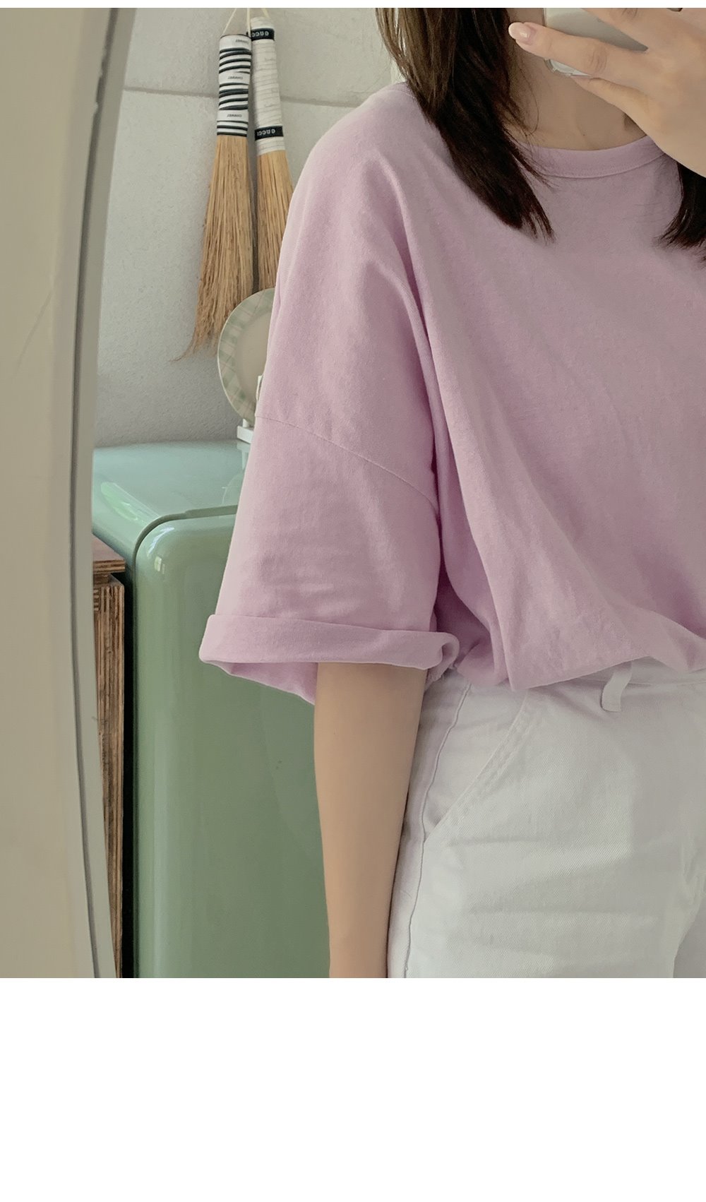 여리여리핏2 오버핏 롱반팔티셔츠